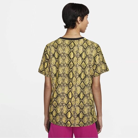 Nike Fly Basketball Spin Ball Snake Print Tee Black Yellow Pink NWT S - Picture 4 of 9